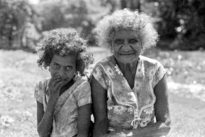 Kowanyama People Old Women and Child 1974 by the river